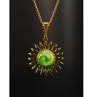 Collier Soleil VERT en...