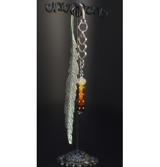 Marque-page en métal avec perles de verre filé au chalumeau 12 cm  – Liloo Créations