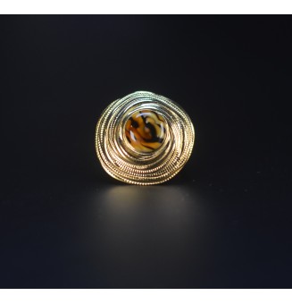 Bague en Verre Filé au...