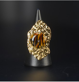 Bague réglable Léopard en...