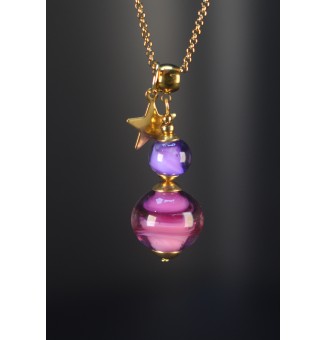 Collier long en perles de...