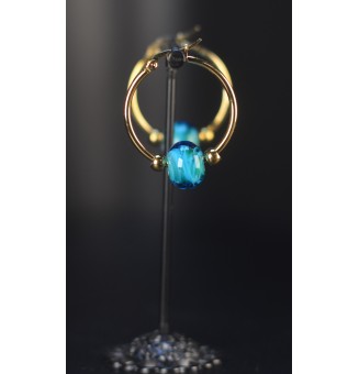 Créoles dorées en perles de...