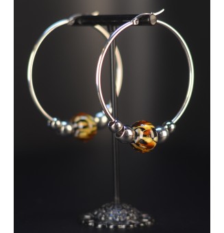 Créoles Léopard  5 cm –...