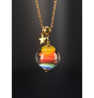 Collier long multicolore en...