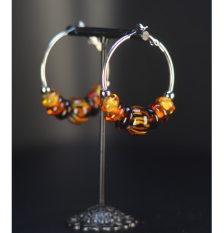 Créoles Léopard  4 cm –...