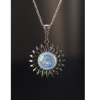 Collier Soleil BLEU tye and...