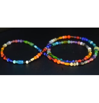 Sautoir d’Exception – 160 Perles de Verre Filé Multicolores – Pièce Maîtresse