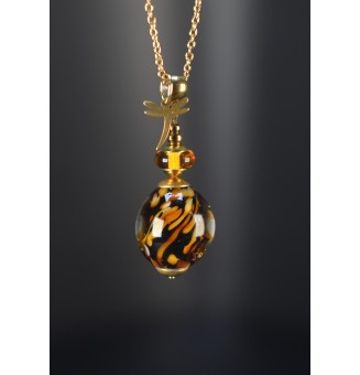 Collier long doré & perle...