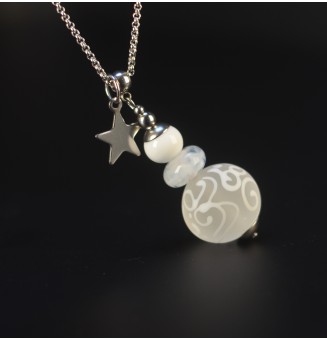 Collier Long Perle Dépolie...