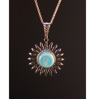 Collier Soleil BLEU CLAIR...