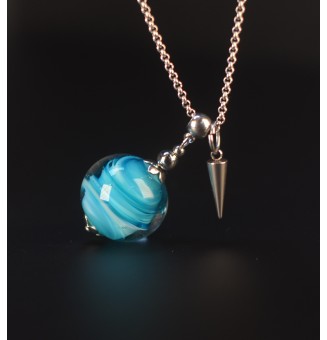 Collier Long Bleu Mer en...