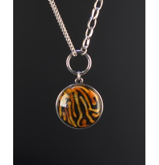 Collier cabochon en verre...
