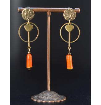 Boucles d’oreilles Orange –...