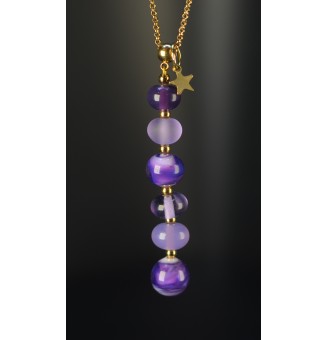 Collier violet Élégance –...