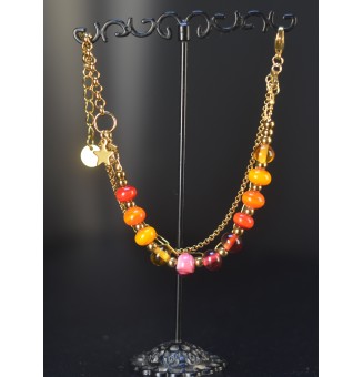 Bracelet Multirangs Doré &...