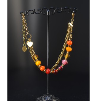 Bracelet Multirangs Doré &...