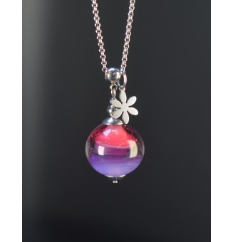 Collier long en perles de...