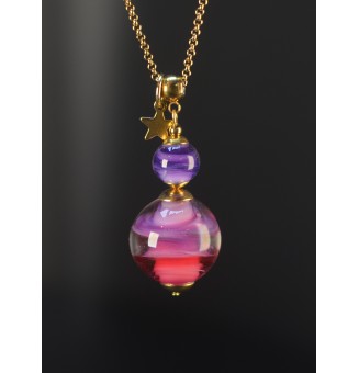 Collier long en perles de...