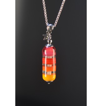 Collier Tube Multicolore &...