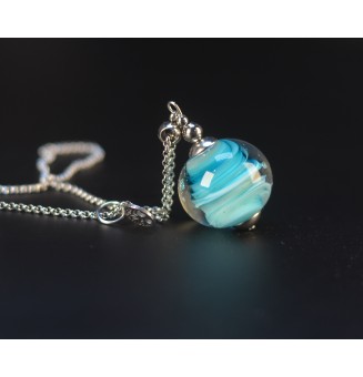 Collier long en perles de...