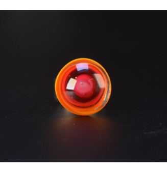 Bague artisanale multicolore – cabochon en verre filé – pièce unique