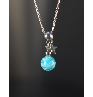 Collier court bleu 2 TONS –...