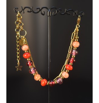 Bracelet Multirangs Doré &...