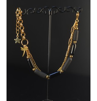 Bracelet multi-rangs doré –...