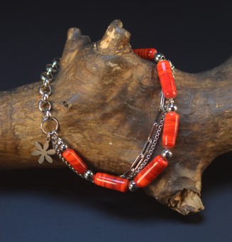 Bracelet multi-rangs acier...