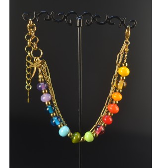 Bracelet Multirangs Doré &...