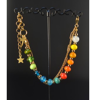 Bracelet Multirangs Doré &...