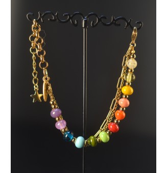 Bracelet Multirangs Doré &...