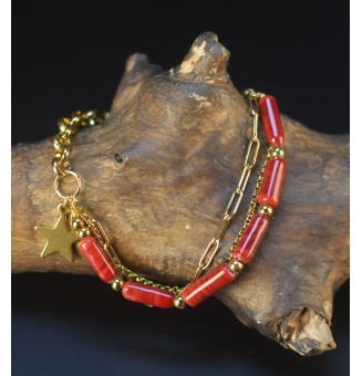 Bracelet BORDEAUX, Doré &...