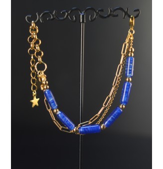 Bracelet multi-rangs BLEU...