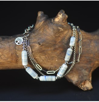 Bracelet multi-rangs BLEU...