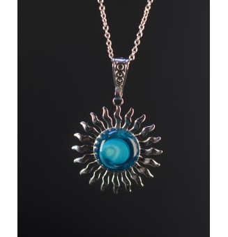 Collier Soleil BLEU en...