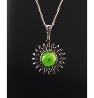 Collier Soleil VERT en...