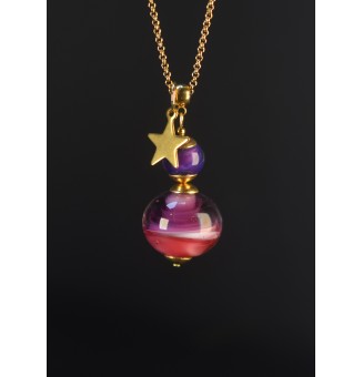 Collier long en perles de...