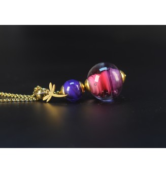 Collier long en perles de...