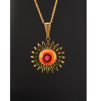 Collier Soleil en verre...