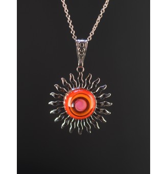 Collier Soleil en verre...