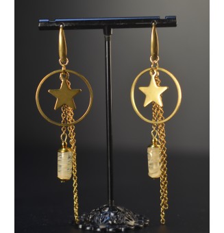 Boucles d'oreilles ivoire...
