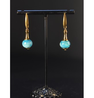 Boucles d'oreilles bleu  en...