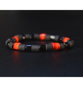 Bracelet élastique noir et...
