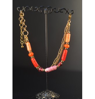 Bracelet multirangs doré en...
