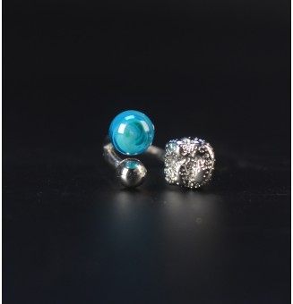Bague réglable avec perle...