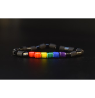 Bracelet élastique noir et...