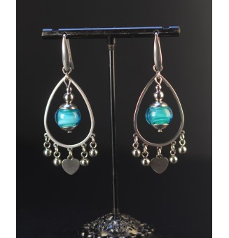 Boucles d'oreilles bleu...