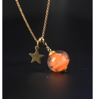 Collier long en verre filé...