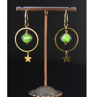 Boucles d’oreilles Vert...